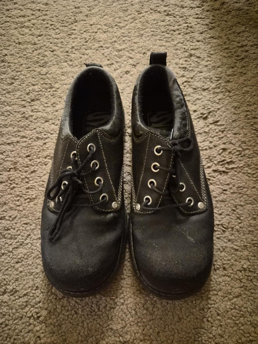 Skechers Oxford Black Lace-Up Shoes